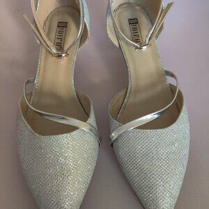 Silver Kitten Heel Pumps